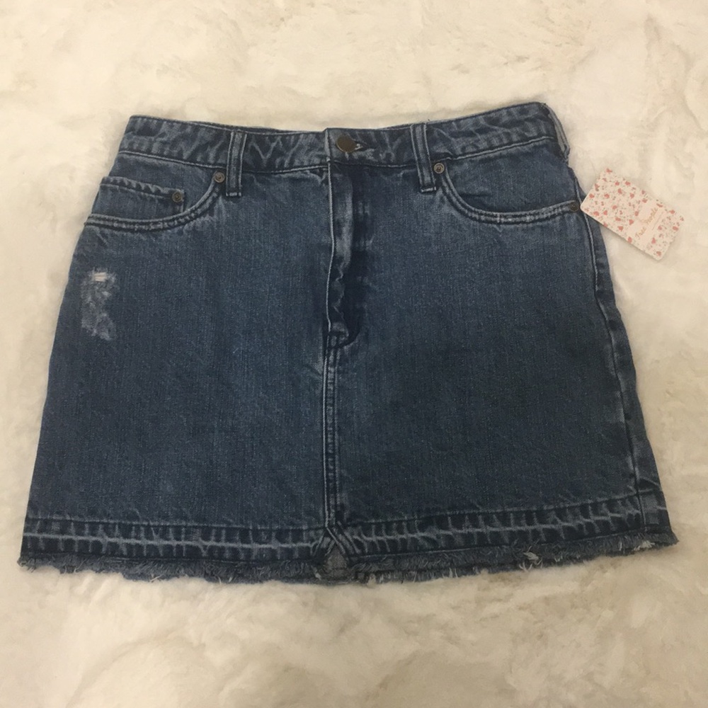 NWT free people denim skirt